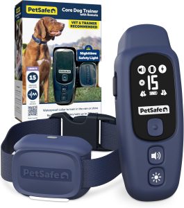 PetSafe Core Dog Trainer with Remote – Effective Dog Training – 19 Levels of Static Correction – Waterproof Collar – Rechargeable Training Collar – Compact Remote Transmitter