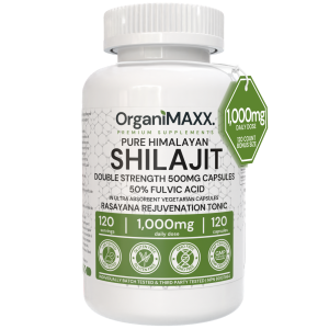 DOUBLE STRENGTH Shilajit Capsules 1,000mg Daily Dose (2 x 500mg) Highest Potency Pure Himalayan Shilajit For Men & Women. 120 Capsule Count Value Size. Premium Purified Shilajit For Protein Synthesis Plant Derived Fulvic Acid For Metabolism And Immune System Support.