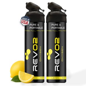 Oxygen Can | 98% Pure Portable Oxygen for Recovery, Immunity & Hiking | 10L Canister with Leak-Proof Mouthpiece & Trigger Lock | Natural Citrus Boost for Breathing, Energy & Wellness – Lemon 2 Pack