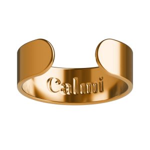 CALMI – Magnetic Wellness Ring 18K Gold Plated with Adjustable Stainless Steel Design | Wearable Magnetic Field Accessory for General Wellbeing | Unisex (Gold)