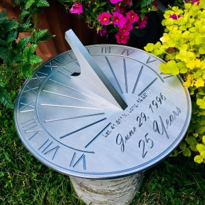 25 Year Anniversary Gifts Sundial – Engraved & Calibrated 25th Anniversary Gifts For Husband – 25th Wedding Anniversary Gifts For Couple – 25 Year Anniversary Gifts for Wife