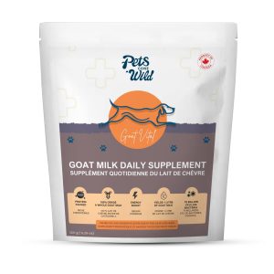 Instant Goat’s Milk for Dogs and Cats, Nutritional Supplement with 70 Billions Probiotics & Digestive Enzymes, Natural Kitten & Pupply Milk Replacement Formula,150g (5.29 oz)