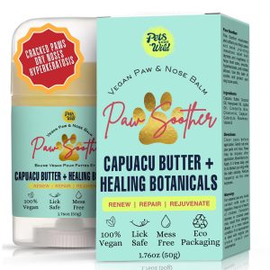 Pets Gone Wild Vegan Dog Paw Balm, Vet Recommended, Paw & Nose Balm for Cracked Paws, Dry Nose & Hyperkeratosis Relief, Lick-Safe, No Beeswax, Botanical Protection, Made in Canada, 59g(2oz)