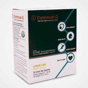 CONTINUAL – G Powder – Clinically Proven Cellular Glutathione Precursor | Benefit of Glyteine & Sunfiber | Immune Support, Master Antioxidant, Detox, Brain Health & Skin Care | 20 Sachets