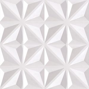 Main Street Peel and Stick Wall Tiles – White Geo Design, 12″ x 12″, 8-Pack, Textured Plastic, Easy DIY Installation