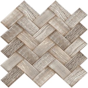 Main Street Peel and Stick Wall Tiles – Mighty Pine Design, 12″ x 12″, 8-Pack, Textured Plastic, Easy DIY Installation