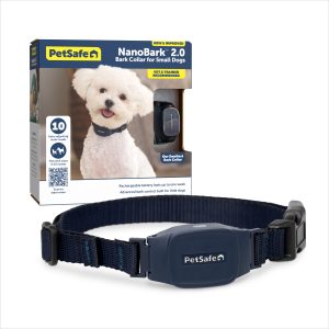 PetSafe NanoBark 2.0 Bark Collar for Small Dogs – Lightweight, Adjustable Dog Collar – Smart Bark Detection – Auto-Adjusting Static Correction – Waterproof & Rechargeable – 4–15″