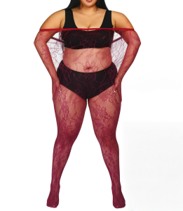 Floral Lace Plus Size Tights High Waist Velvet Pantyhose Sunflower Fishnet Stockings Leggings