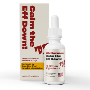 OH Norman! Calm Down! by Kaley Cuoco – All-Natural Calm Supplement for Dog Stress Relief – Vet Nutritionist Approved for All Life Stages and Breeds – 1 Fl Oz Calming Supplements for Dogs