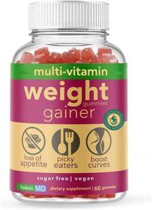 Gainer Gummies for Women & Kids | L-Lysine Gentian Root Vitamin B | Non-GMO Sugar Free Vegan | 60 Count