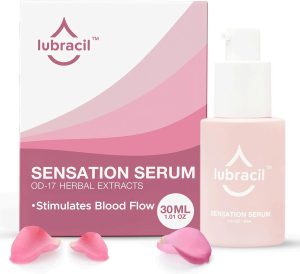 Lubracil Sensation Serum for Women – Feminine Skin Moisturizing Serum with Herbal Extracts – Hydrating, Nourishing, and Revitalizing – Increase Passion, Drive & Excitement, 30 ml (1 Pack)
