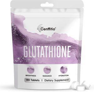 Glutathione Supplement – Skin Brightening Formula with Vitamin C, Niacinamide, Licorice Extract, Collagen & Hyaluronic Acid – for Skin Brightness, Radiance & Hydration – 180 Tablets