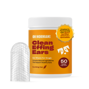 Ear Cleaner Finger Wipes for Dogs – Removes Wax, Dirt & Cleans Ears – Cleaning Wipes with Aloe Vera & Chamomile (Pack of 50)