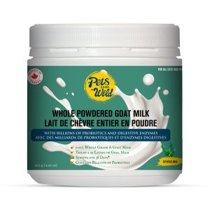 Pets Gone Wild | Goat Milk Powder with Spirulina for Dogs & Cats | Dog Probiotics & Probiotics for Cats | Dog Food Topper | Powdered Milk for Pets | 250 g