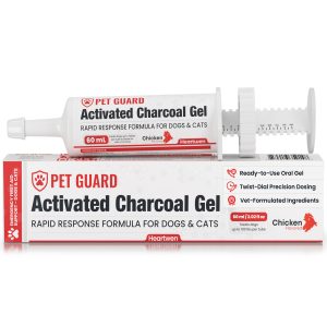 Activated Charcoal for Dogs & Cats (60 mL) | Emergency Pet First Aid for Accidental Ingestion & Digestive Support | Simple to Dose, Ready-to-Use | Chicken Flavored