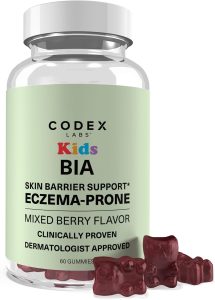 Kids Skin Barrier Support Gummies – Mixed Berry Flavor L-Histidine with Vitamins & Zinc – 60 Gummies for Sensitive or Eczema-Prone Skin – Non-GMO Vegan Supplement