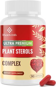 Itharoventis Plant Sterols Supplements with Omega3, Red Yeast Rice, Bergamot Orange, Garlic – Advenced Absorption Formula – 90 Softgels