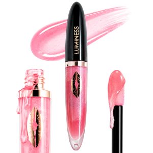 LUMINESS Hot Kiss Lip Plumper Gloss | Hydrating, Volumizing Lip Oil – Lip Gloss with Shea Butter & Vitamin E, Lip Stain, Lip Moisturizer, Long-Lasting Volume, Vegan & Cruelty-Free