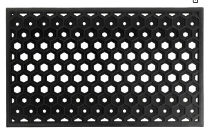 Subhera Collection Heavy Duty Rubber Door Mat 25″×39″ Non-Slip Drainage with Dirt Scraper | Outside Doormat for Front Pool Deck & Patio All-Weather 100% Won’t Curl or Blow Away Brand: A1 HOME COLLECTIONS