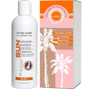 Sun Laboratories Ultra Dark Self-Tanning Lotion for Body and Face – Sunless Tan Golden Glow – Dark – 8 fl oz Bottle