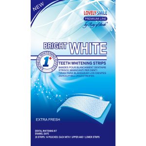 Lovely Smile Premium Line Teeth Whitening Strips – Enamel Safe – White Teeth in 1 Hour – No Slip and No Sensitivity – Dental Whitener Kit by Ray of Smile (28 Strips/Mint)