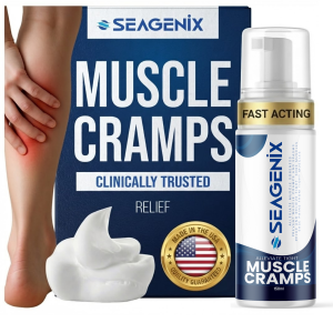 Relief for Muscle Cramps Foam Fast-Acting Muscle Spasm, Leg Soreness with Magnesium Sulfate – 150 ml – 1 Count