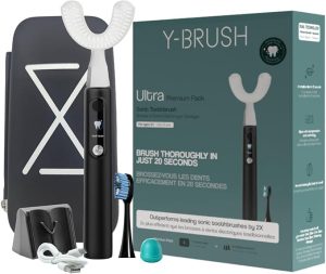 Y-Brush Ultra Premium – Sonic Toothbrush – USB-C Rechargeable, Travel Case, 6 Cleaning Modes