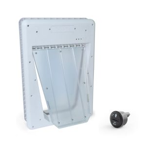PetSafe Electronic Pet Door – Rust-Proof Programmable Smart Collar-Activated Dog or Cat Entry – Easy Installation & Space-Saving Design – Large – Fits Pets Up to 100 lb