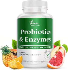 WALMART: DR VITAMIN SOLUTIONS Digestive Enzyme & Viable Culture Blend for Men & Women – 18 Enzymes – 1.5 Billion CFU – Vegan, Gluten-Free – 30 Capsules