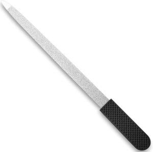 Professional Nail File Sapphire Black – 6.7″ Stainless Steel, Double-Sided Metal File, Ergonomic Non-Slip Handle, for Natural, Gel, Acrylic Nails, Manicure & Pedicure Tool