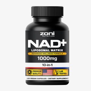 NAD Supplement Liposomal 1000mg with Trans-Resveratrol, Complete 10-in-1 NMN Alternative, Liposomal NAD Supplement for Cellular Energy, Healthy Aging, TMG, Apigenin, PQQ & B Vitamins Men, Women