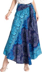 Boho Maxi Skirt for Women, Beach Sarong Wrap, Vacation Summer Skirt Dress Combo