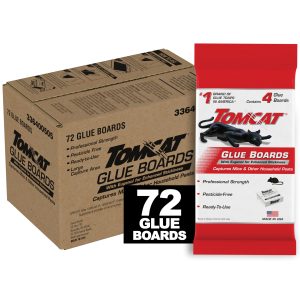Tomcat Glue Boards with Eugenol for Enhanced Stickiness, 72 Boards