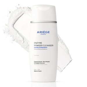 ARIEGE PARIS Enzyme Powder Face Wash with Papaya Enzyme – Exfoliating Face Wash & Gentle Face Scrub – Powder Cleanser & Dead Skin Cleanser for Face – Brightening, Made in France