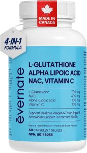 All-in-One L-Glutathione 700 mg (Reduced) + NAC, Alpha-Lipoic Acid & Vit C